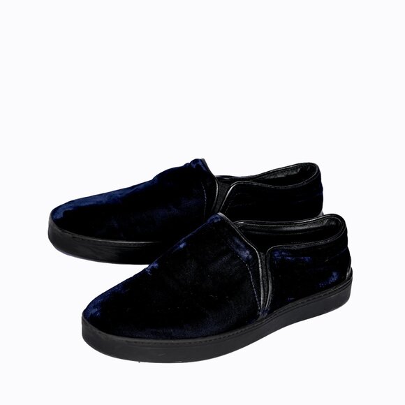 RAG & BONE Dark Blue & Black Velvet Trainers/Sneakers Slip On Size  EU39/ US 9 - Picture 4 of 5